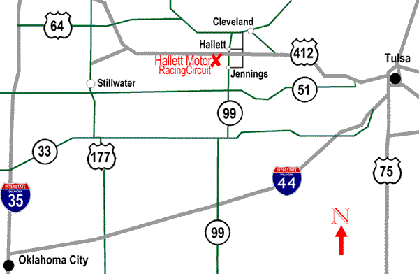 Hallett Raceway Map